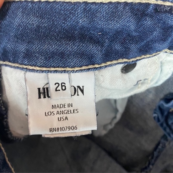 Hudson Stretch Medium Wash Straight Leg Jean Flap Pocket Womens Size 26 - Picture 9 of 12